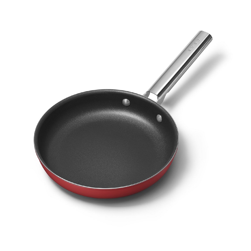 SMEG CKFF2401RDM Kitchenware, Cookware, Frypan 24cm,50's Style (Red)