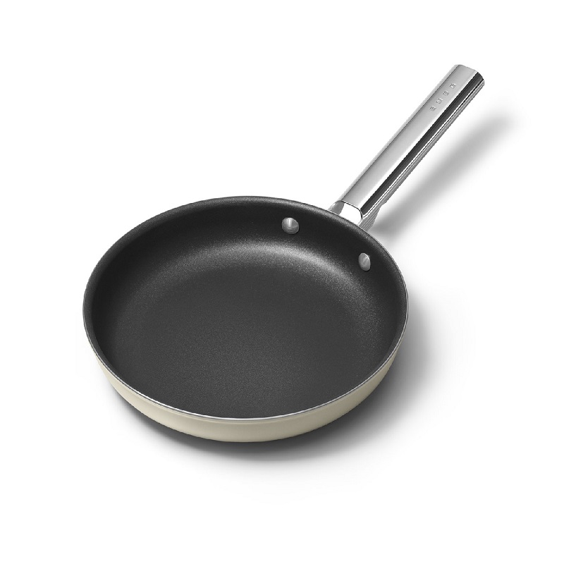 SMEG CKFF2401CRM Kitchenware, Cookware, Frypan 24cm,50's Style (Cream)