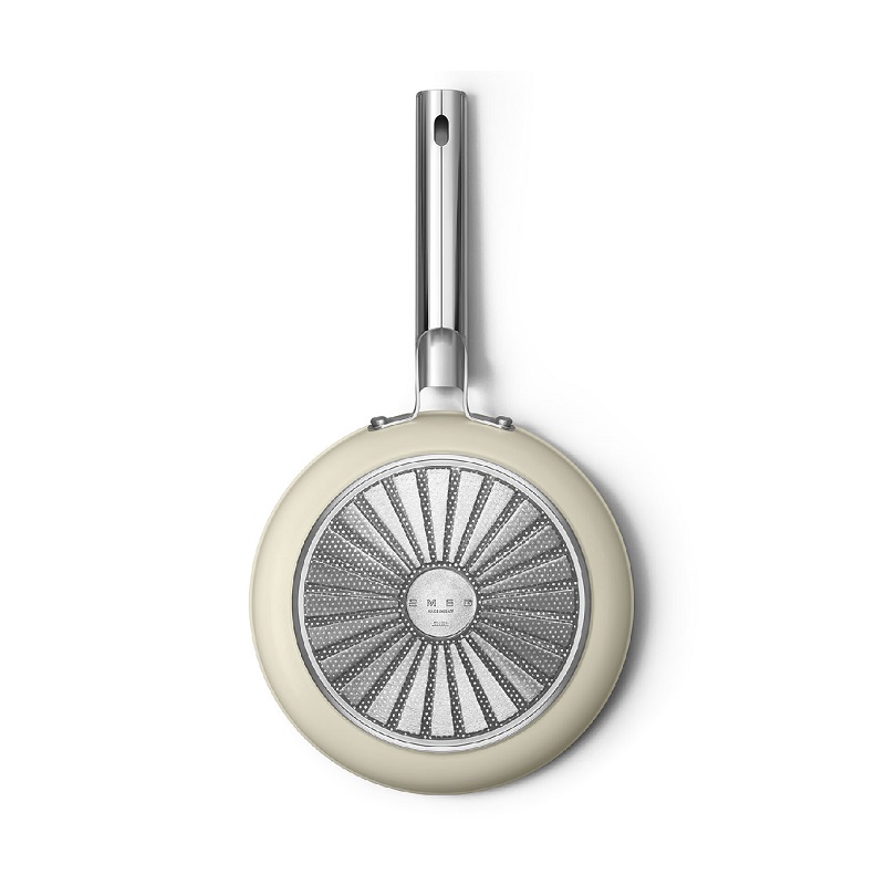 SMEG CKFF2401CRM Kitchenware, Cookware, Frypan 24cm,50's Style (Cream)