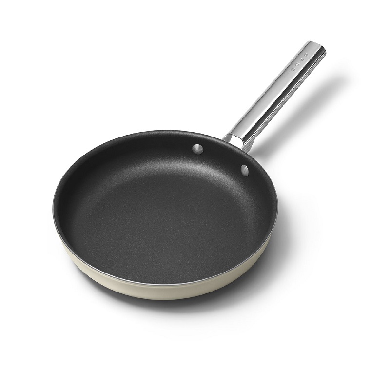 SMEG CKFF2601CRM Kitchenware, Cookware, Frypan 26cm,50's Style (Cream)