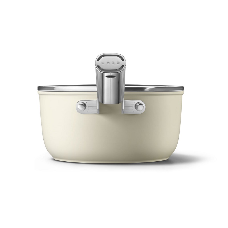 SMEG CKFS2011CRM Kitchenware, Cookware, Saucepan 20cm, 50's Style (Cream)