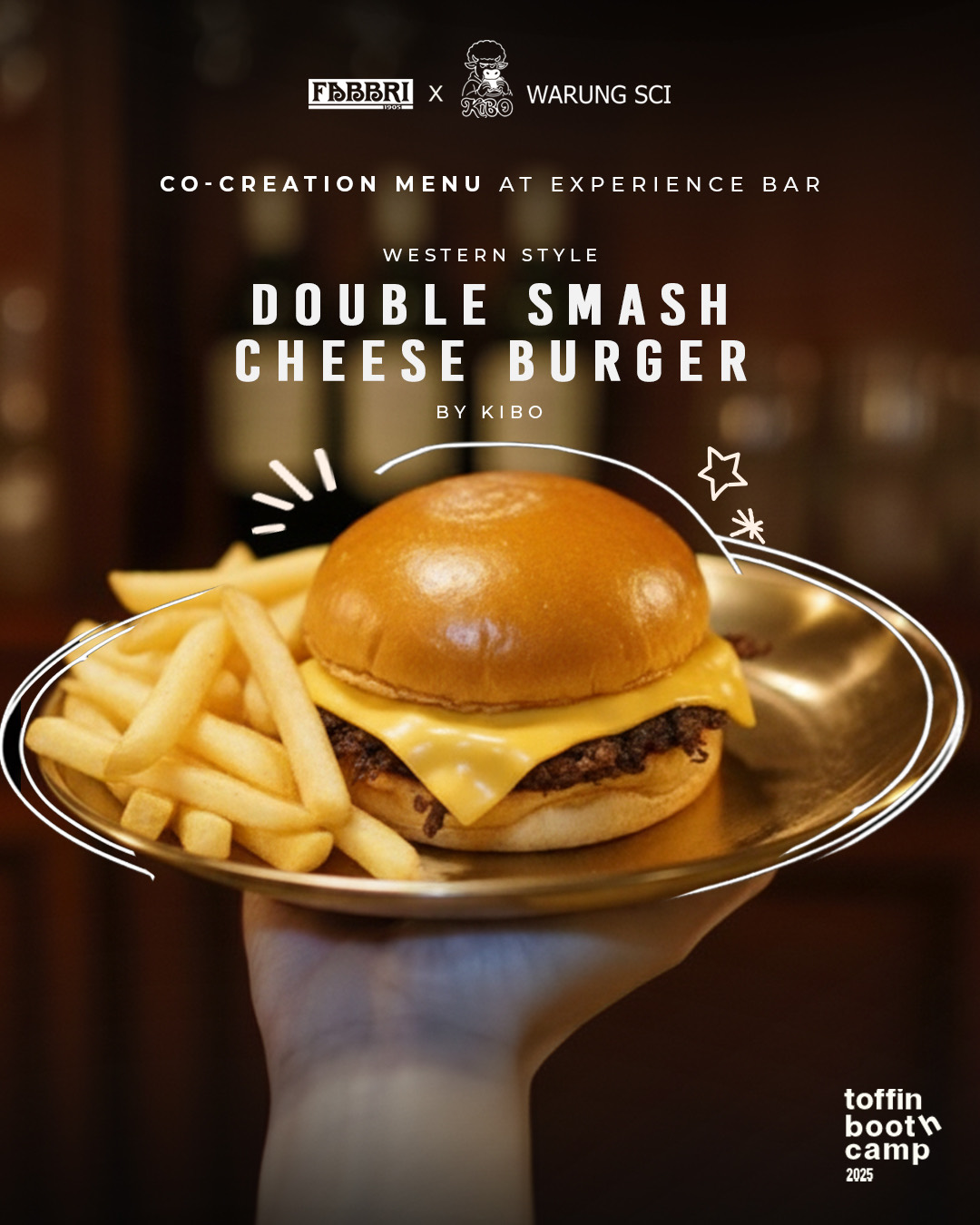 Double Smash Cheese Burger — Kibo x Toffin
