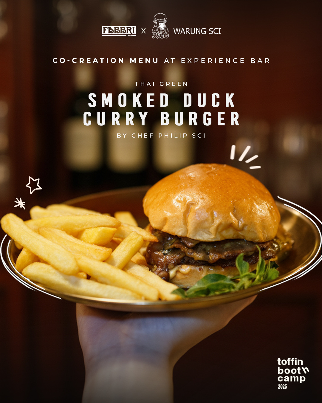 Smoked Duck Curry Burger — Kibo x Toffin