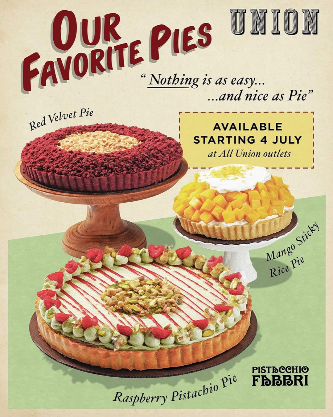 Raspberry Pistachio Pie — Union x Toffin
